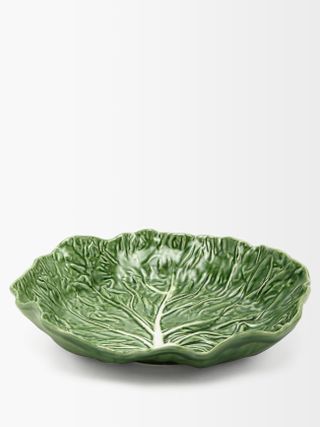 Bordallo Pinheiro + Cabbage Large Earthenware Salad Bowl