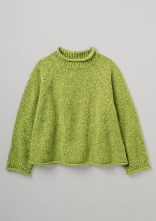 Toast + Donegal Wool Easy Sweater | Lime