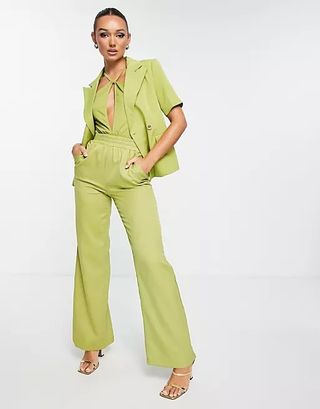 Etro & Vert + Perfect Tailored Trousers in Olive Co-Ord