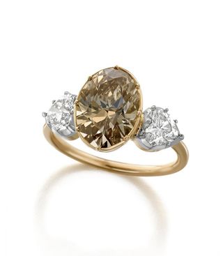 Jessica McCormack + Oval and Heart Diamond Three-Stone Ring