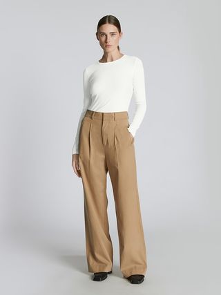 Everlane + The Pima Micro-Rib Long-Sleeve Crew