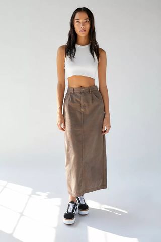 Urban Renewal + Remade Overdyed Denim Maxi Skirt