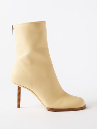 Jacquemus + Round and Square Contrast-Toe Leather Boots