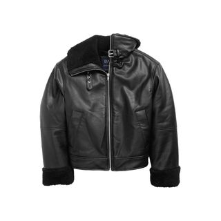 Gap + Faux-Leather Sherpa-Lined Moto Jacket