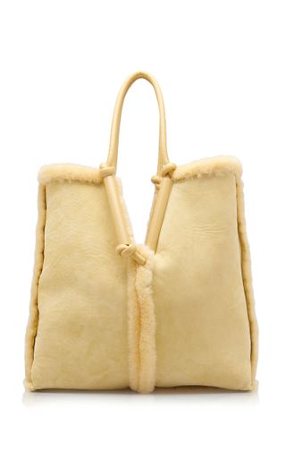 Bottega Veneta + Reversible Oversized Shearling Tote Bag