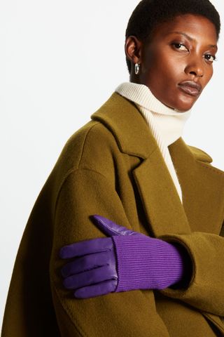 Cos + Layered Leather Gloves