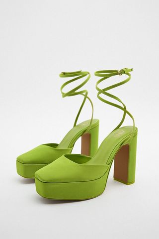 Zara + Chunky High Heeled Platform Shoes