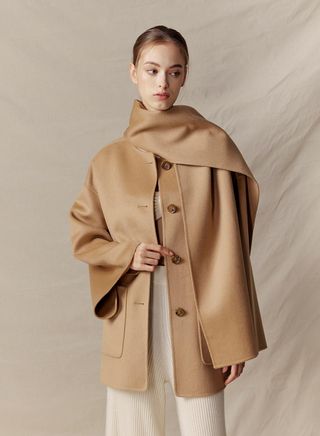 Nap + Short Scarf Wool Coat