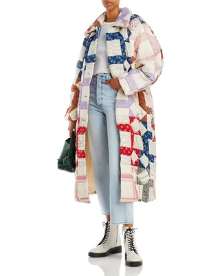 Sea + Cotton NYC Nohr Quilted Patchwork Coat