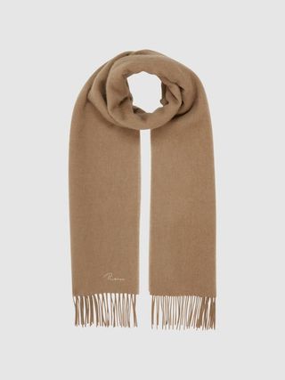 Reiss + Camel Picton Cashmere Blend Scarf