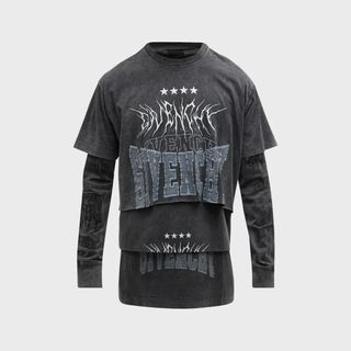 Givenchy + Layered Graphic T-Shirt W/ Balaclava