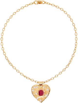 Mondo Mondo + Gold Super Heart Necklace