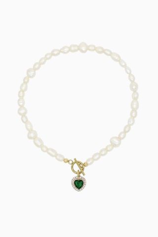 Velvet Luna + Milena Freshwater Pearl Heart Necklace