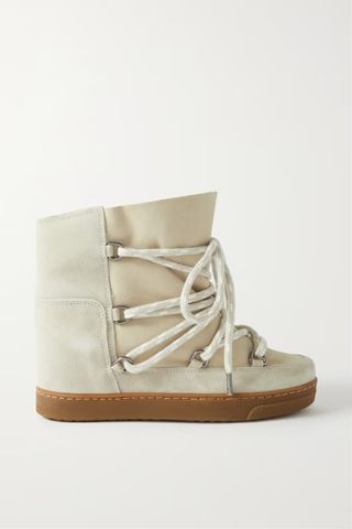 Isabel Marant + Nowles Shearling-Lined Suede Snow Boots