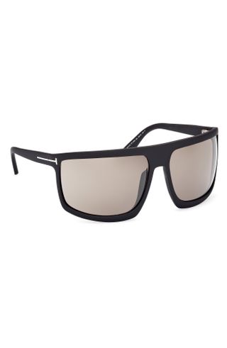 Tom Ford + Clint 68mm Oversize Sunglasses