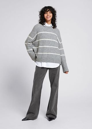 & Other Stories + Relaxed Soft Wool Crewneck Sweater