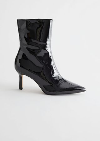 & Other Stories + Thin Heel Patent Leather Boots