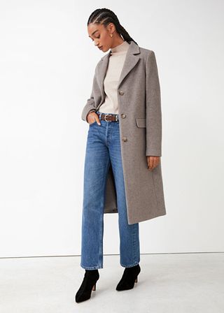& Other Stories + Relaxed Fit Wool Coat