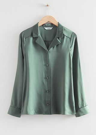 & Other Stories + Buttoned Silk Pajama Top