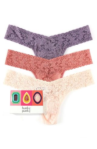 Hanky Panky + Holiday Assorted 3-Pack Low Rise Thongs