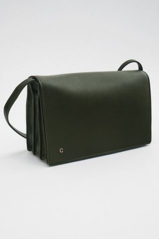 Zara + Minimalist Leather Crossbody Bag