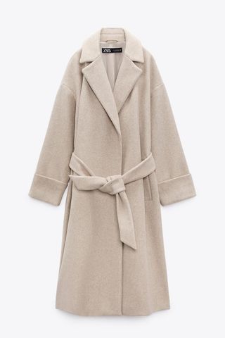 Zara + Coat With Belt
