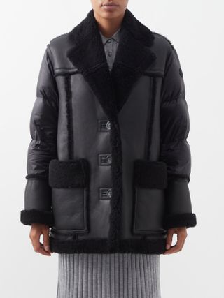 Moncler + Ilay Down-Filled Shell and Shearling Jacket