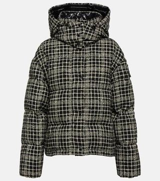 Moncler + Outarde Checked Down Jacket in Black