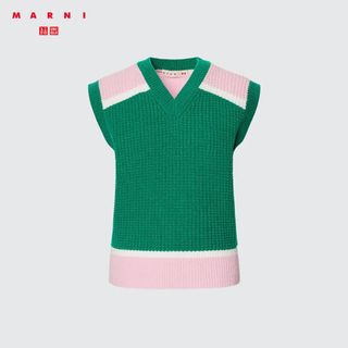 Uniqlo + Marni Popcorn Knitted V Neck Sweater Vest