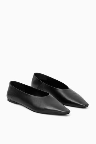 COS + Pointed Leather Ballet Flats