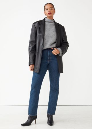 & Other Stories + Favorite Cut Mid Rise Jeans in Deep Blue