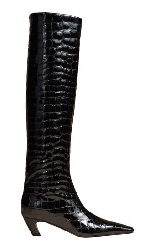 Khaite + Davis Knee-High Leather Boots