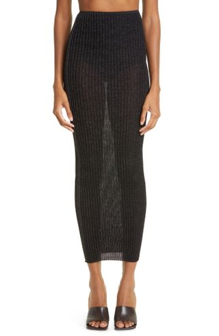 A. Roege Hove + Emma Ribbed Organic Cotton Blend Maxi Skirt
