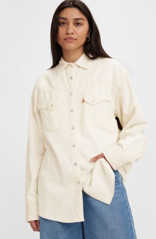 LEVI'S + Dorsey Oversize Denim Snap Western Shirt