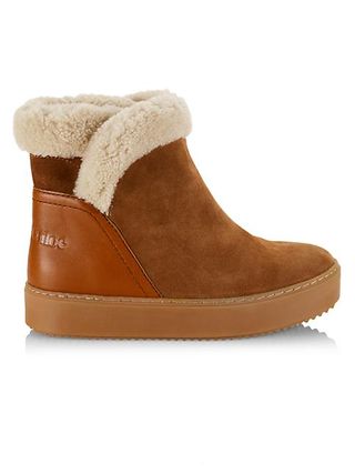 See by Chloé + Juliet Shearling-Trimmed Boots