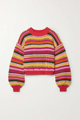 Farm Rio + Crocheted Cotton Sweater