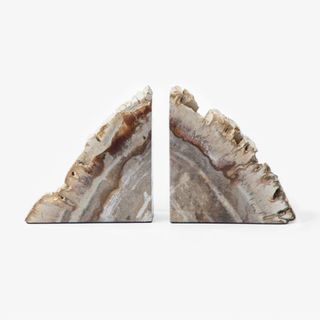 McGee & Co + Fossilized Wood Bookends