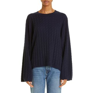 Totême + Cable Stitch Cashmere Sweater