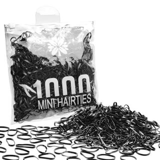 Kanprincess + 1000pcs Black Mini Elastic Rubber Bands