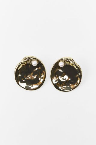 Zara + Round Pearl Earrings