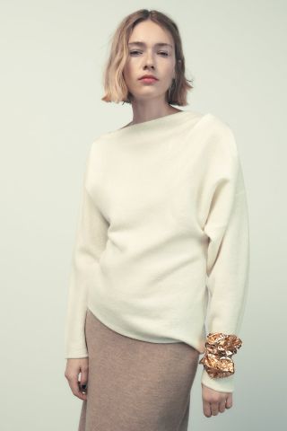 Zara + 100% Wool Asymmetrical Sweater