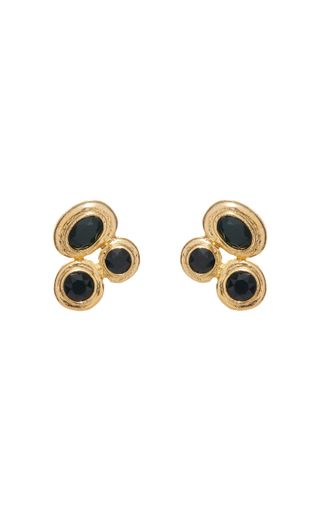 Oscar De La Renta + Gumdrop Button Crystal Earrings