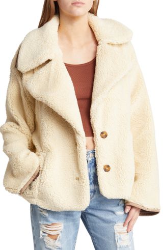 Free People + Joplin Faux Fur Teddy Jacket