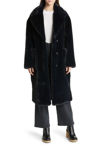 Ugg + Avaline Faux Fur Longline Coat
