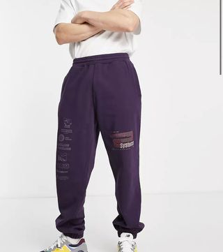 Carhartt Wip + Systems Printed Sweatpants in Purple