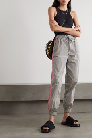 Stella McCartney + Kira Appliquéd Striped Econyl Track Pants