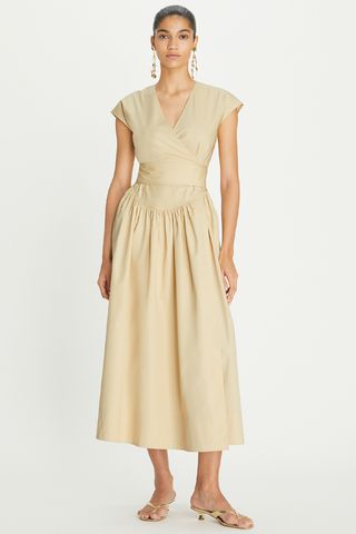 Tory Burch + Cotton Poplin Wrap Dress