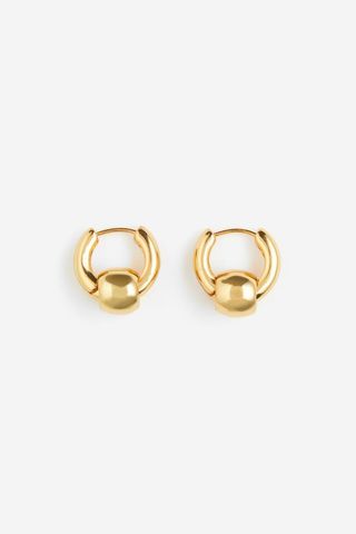 H&M + Gold-Plated Hoop Earrings