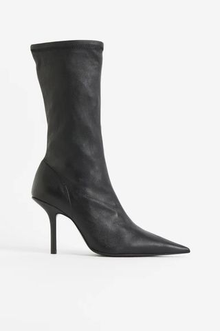 H&M + Heeled Leather Boots