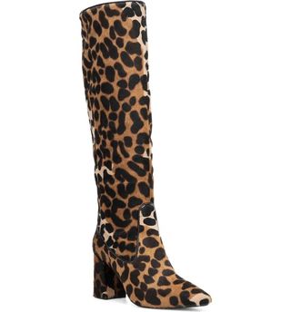 Aquatalia + Leopard Genuine Calf Hair Knee High Boot